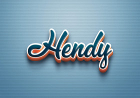 Cursive Name DP: Hendy