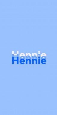 Name DP: Hennie
