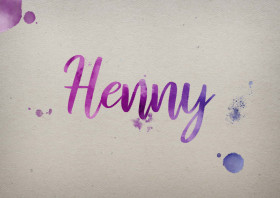 Henny Watercolor Name DP