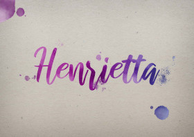 Henrietta Watercolor Name DP