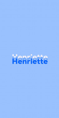 Name DP: Henriette