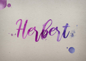 Herbert Watercolor Name DP