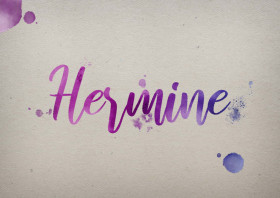 Hermine Watercolor Name DP