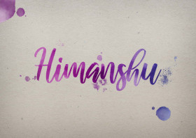 Himanshu Watercolor Name DP