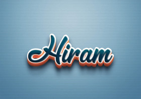 Cursive Name DP: Hiram