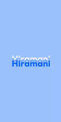Name DP: Hiramani