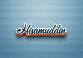 Cursive Name DP: Hisamuddin