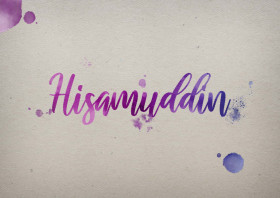 Hisamuddin Watercolor Name DP