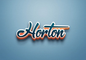 Cursive Name DP: Horton