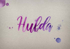 Hulda Watercolor Name DP