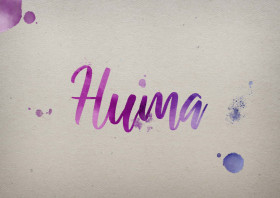 Huma Watercolor Name DP