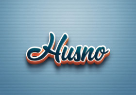 Cursive Name DP: Husno