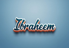 Cursive Name DP: Ibraheem