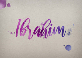 Ibrahim Watercolor Name DP