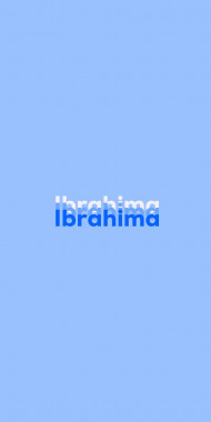 Name DP: Ibrahima
