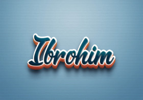 Cursive Name DP: Ibrohim