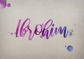 Ibrohim Watercolor Name DP