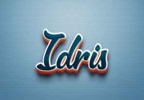 Cursive Name DP: Idris