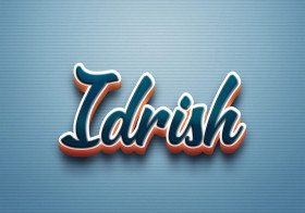 Cursive Name DP: Idrish