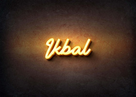 Glow Name Profile Picture for Ikbal
