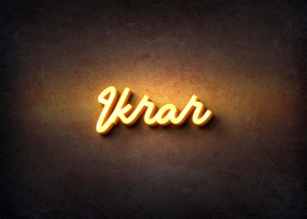 Glow Name Profile Picture for Ikrar