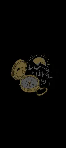 Illustrations Amoled Wallpaper with Analog watch, Pocket watch & Watch