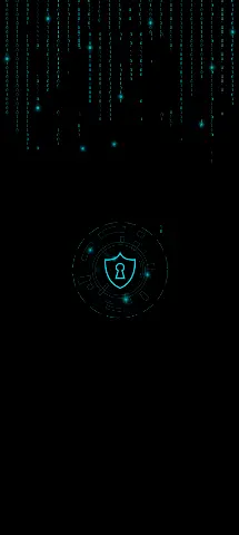 Illustrations Amoled Wallpaper with Font, Circle & Electric blue