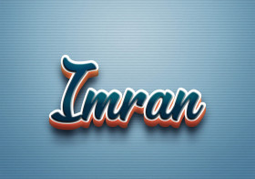 Cursive Name DP: Imran