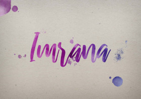 Imrana Watercolor Name DP