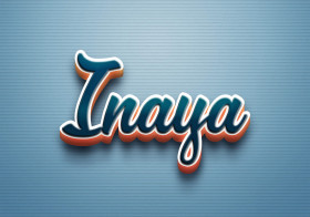 Cursive Name DP: Inaya