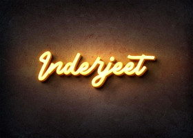 Glow Name Profile Picture for Inderjeet
