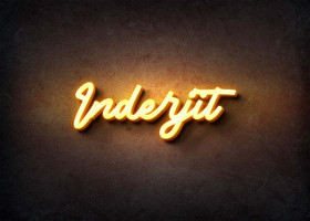 Glow Name Profile Picture for Inderjit