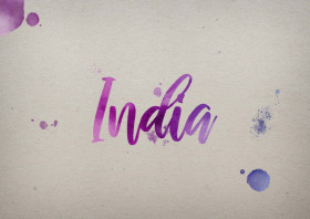 India Watercolor Name DP