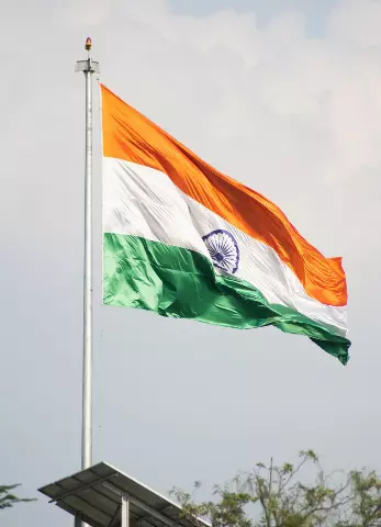 Indian flag at height