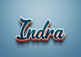 Cursive Name DP: Indra