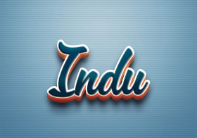 Cursive Name DP: Indu