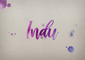 Indu Watercolor Name DP