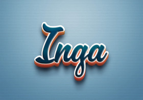 Cursive Name DP: Inga