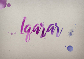 Iqarar Watercolor Name DP