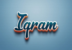 Cursive Name DP: Iqram