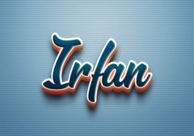 Cursive Name DP: Irfan