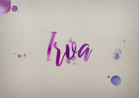 Irva Watercolor Name DP