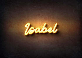Glow Name Profile Picture for Isabel