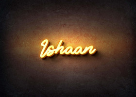 Glow Name Profile Picture for Ishaan