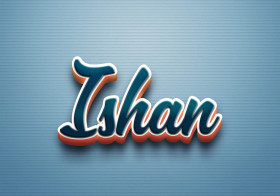 Cursive Name DP: Ishan