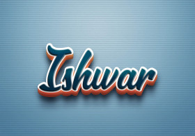 Cursive Name DP: Ishwar
