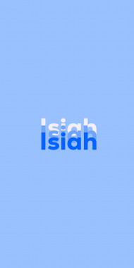 Name DP: Isiah