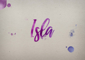 Isla Watercolor Name DP