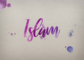 Islam Watercolor Name DP