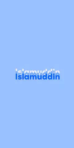 Name DP: Islamuddin